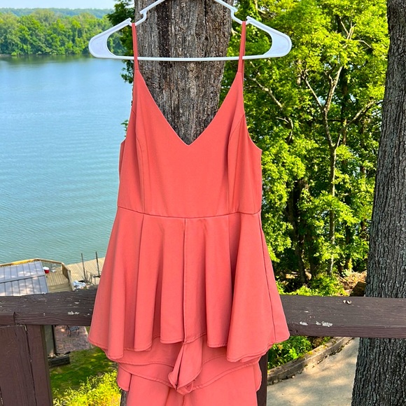 BaeVely Pants - Dark Peach Romper Dress - Size M
